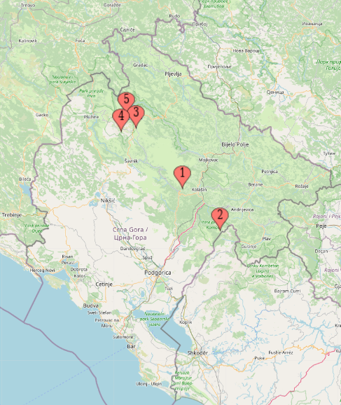 Montenegro Extreme tour map